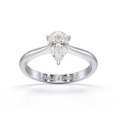 1 Ct Solitaire Pear Shape Lab Diamond Ring